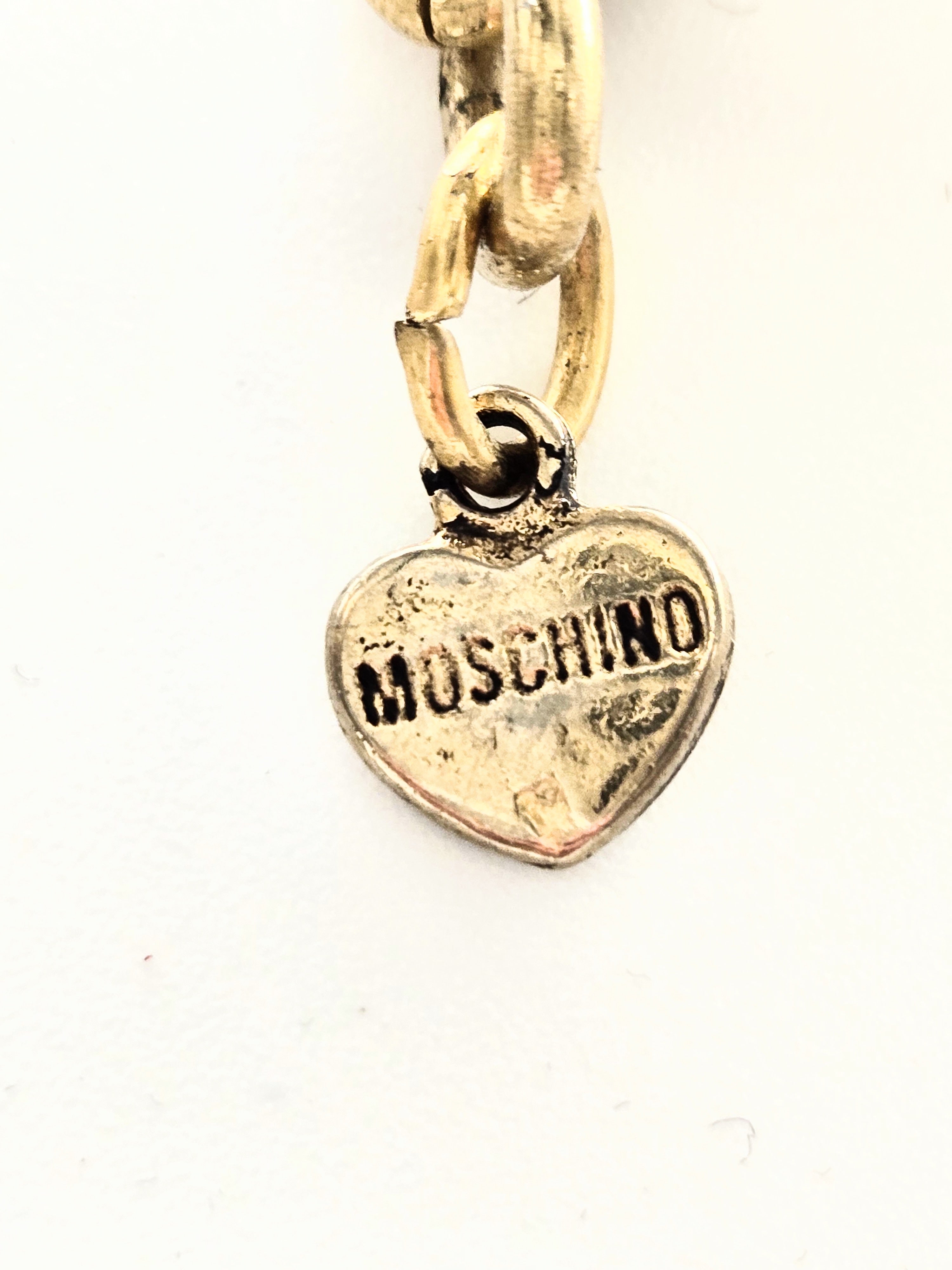 Collier Moschino plaqué or