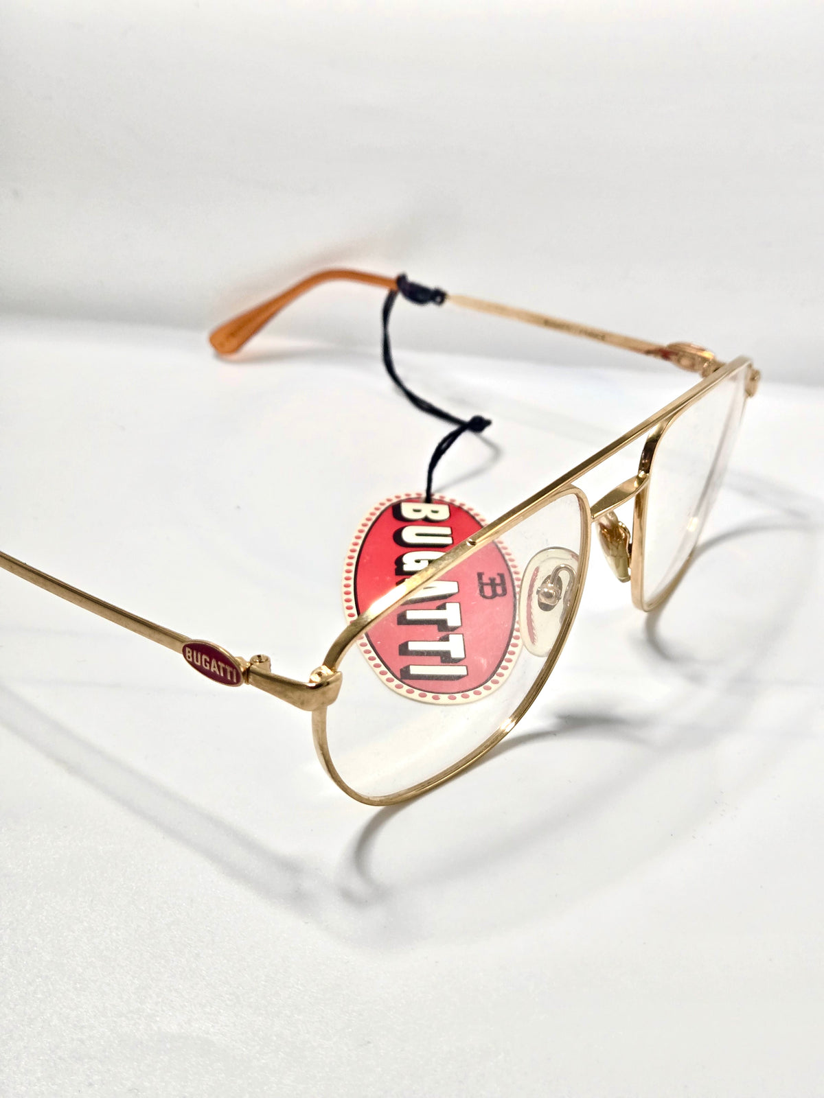 Lunettes Bugatti aviateur double pont doré – Années 1980