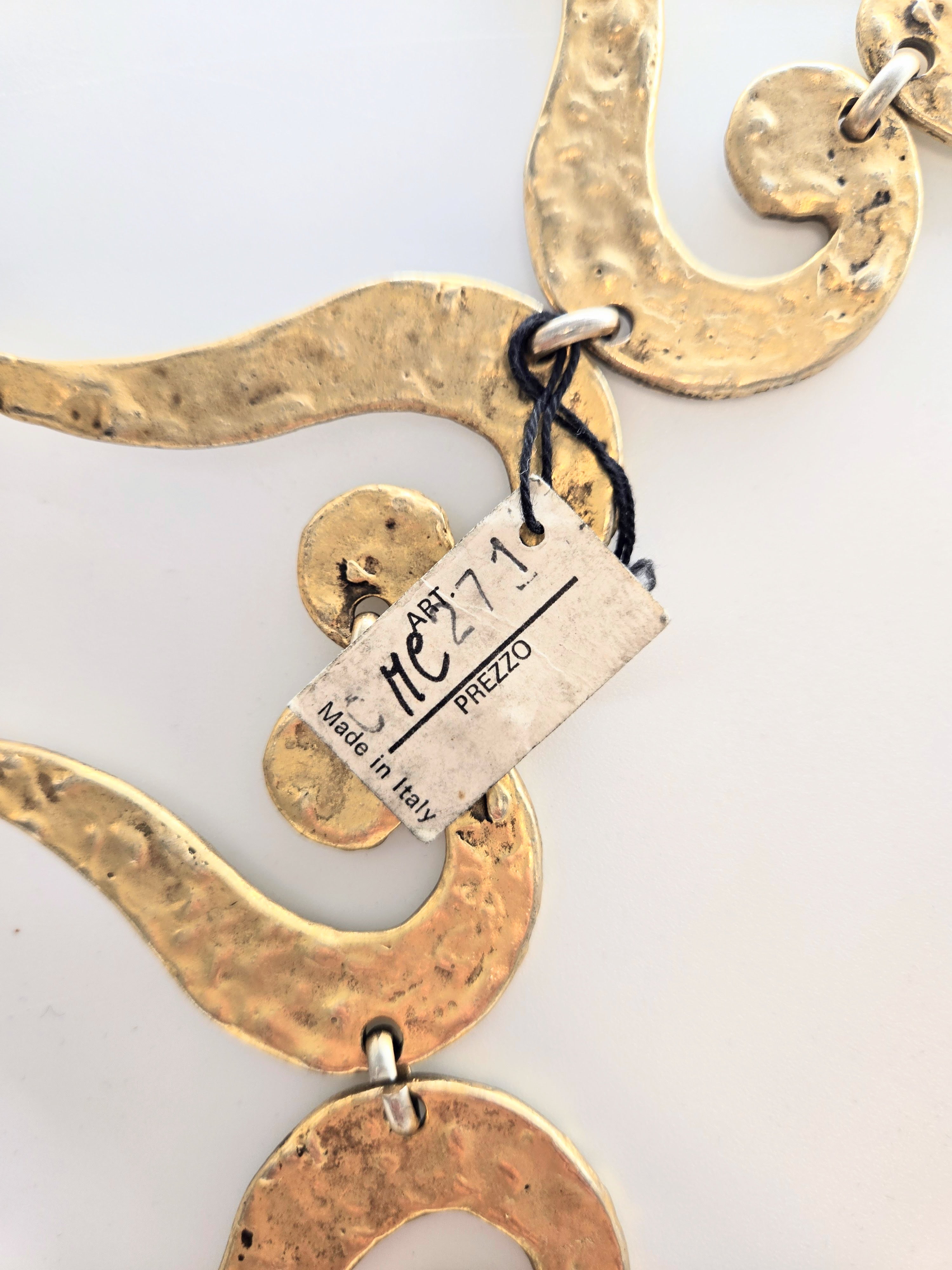 Collier Moschino plaqué or